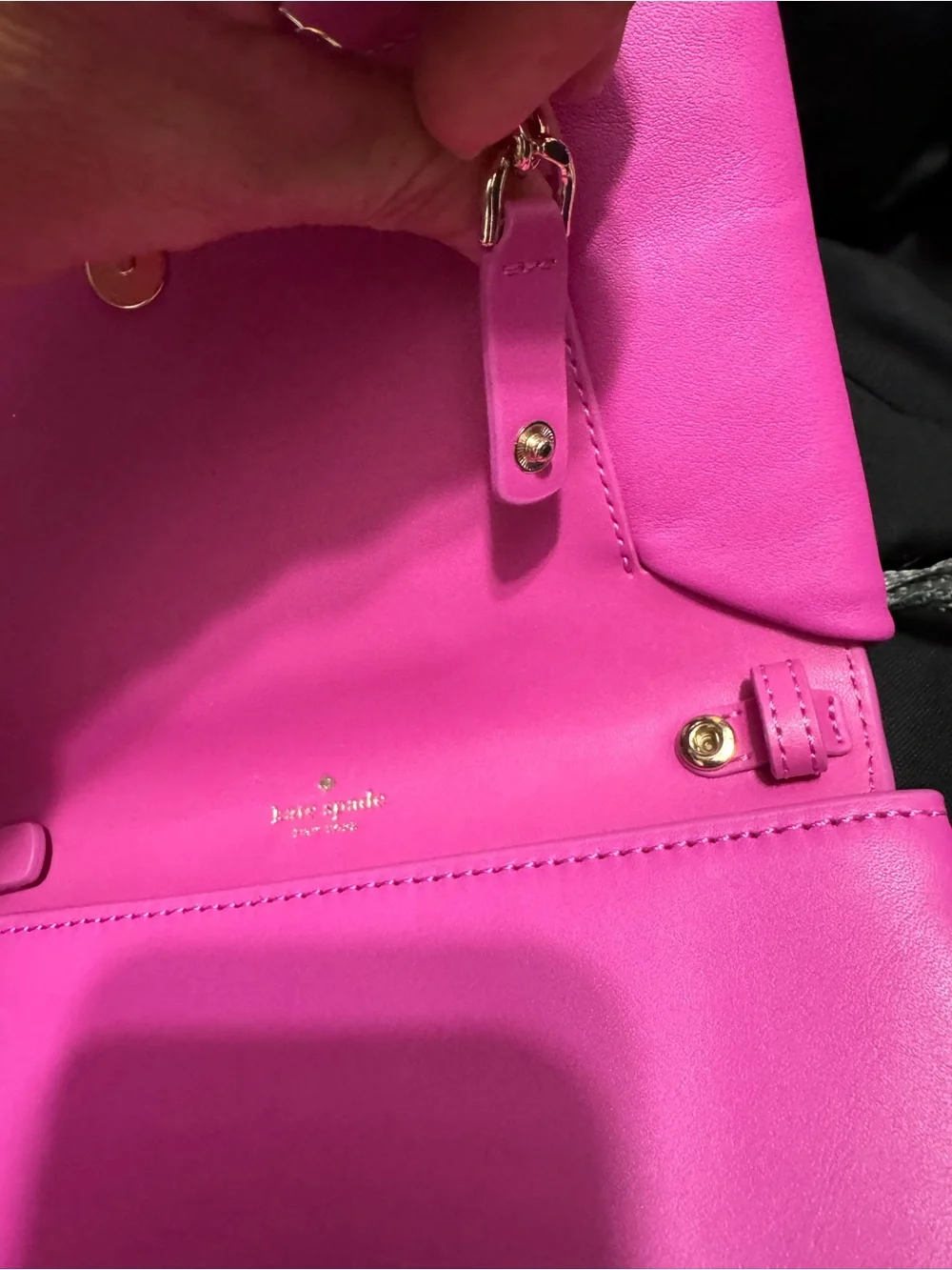 Like new! kate spade Milly Bow Flap Crossbody Pink Leather Chain Mini Bag Party